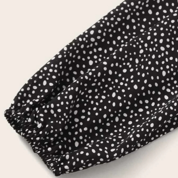 NEW Allover Print Frill Trim Bardot Blouse - Picture 6 of 8